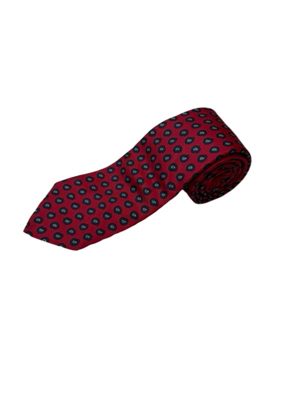 Brooks Brothers Makers Red Paisley Silk Tie Made USA Classic Mens Necktie